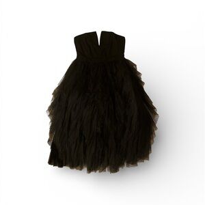 Fashion Nova Black Satin Dress